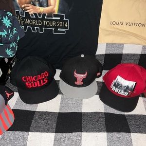3 Retro Chicago Bulls Snapback Hats 1990’s